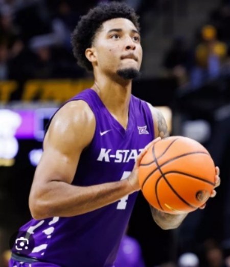  Kansas State Wildcats #4 PJ Haggerty Purple K-STATE College Basketball Game Jersey 