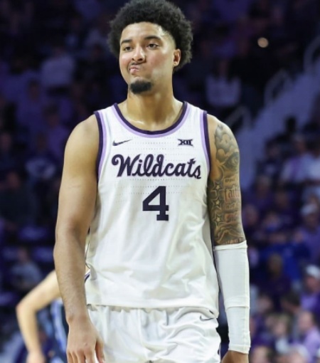  Kansas State Wildcats #4 PJ Haggerty White Wildcats College Basketball Game Jersey 