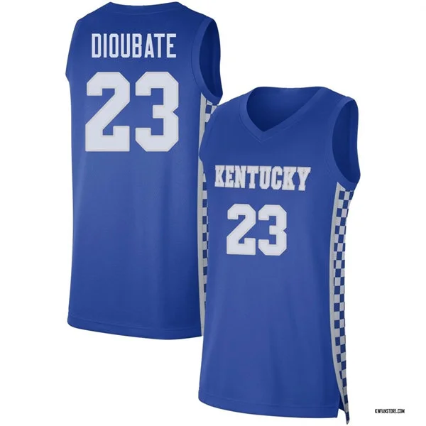  Kentucky Wildcats #23 Mouhamed Dioubate Royal with pattern Basketball Limited Jersey 