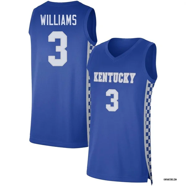  Kentucky Wildcats #3 Kam Williams Royal with pattern Basketball Limited Jersey 