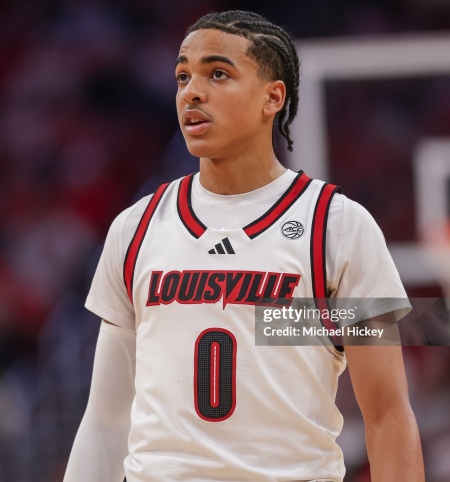  Louisville Cardinals #0 Mikel Brown Jr. 2025 White Black Basketball Game Jersey 