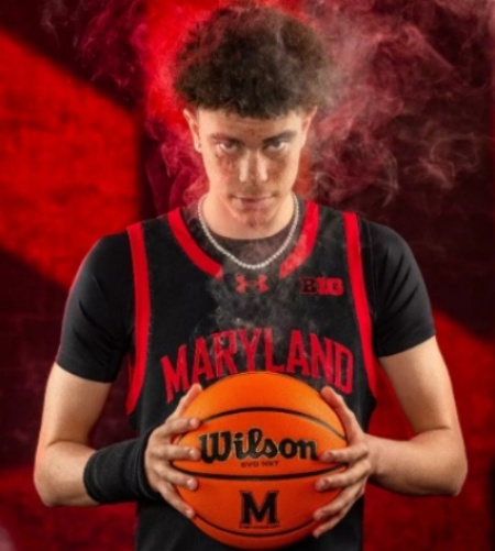  Maryland Terrapins #1 Darius Adams 2025 Black College Basketball Game Jersey 