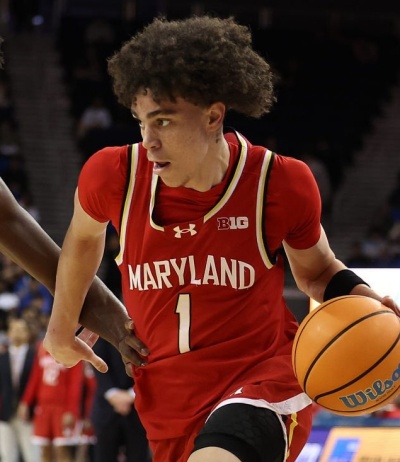  Maryland Terrapins #1 Darius Adams 2025 Red College Basketball Game Jersey 