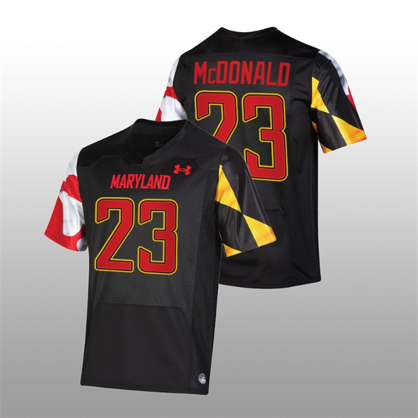  Maryland Terrapins Colby McDonald College Football Black Jersey NIL Replica Men's Jersey Colby McDonald Maryland Terrapins College Football NIL Replica Jersey Black