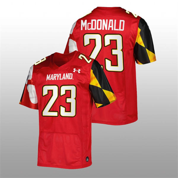  Maryland Terrapins Colby McDonald College Football Red Jersey Replica Men's Jersey Colby McDonald Maryland Terrapins College Football Replica Jersey Red