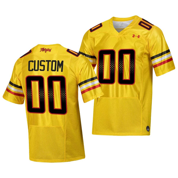  Maryland Terrapins Custom College Football Jersey #00 Gold 2023 Script Uniform.webp 