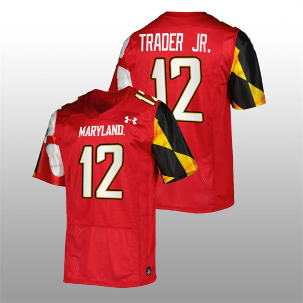  Maryland Terrapins Dante Trader Jr. College Football Red Jersey Replica Men's Jersey Dante Trader Jr. Maryland Terrapins College Football Replica Jersey Red