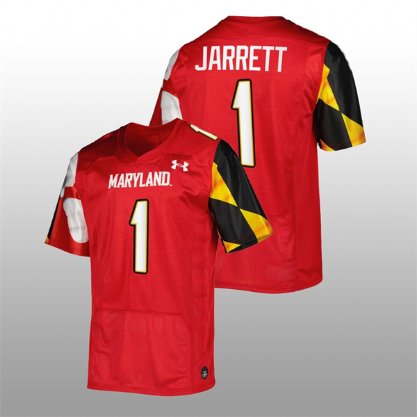 Maryland Terrapins Rakim Jarrett College Football Red Jersey Replica Men's Jersey Rakim Jarrett Maryland Terrapins College Football Replica Jersey Red
