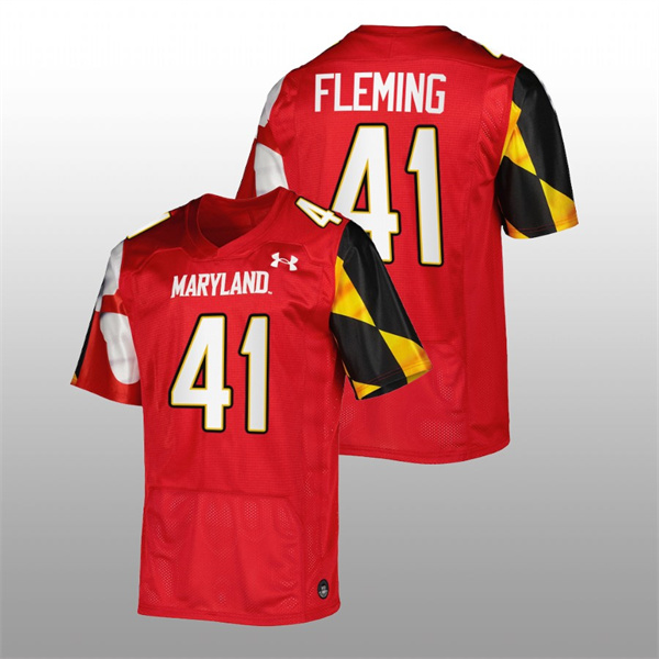  Maryland Terrapins Rex Fleming College Football Red Jersey Replica Men's Jersey Rex Fleming Maryland Terrapins College Football Replica Jersey Red