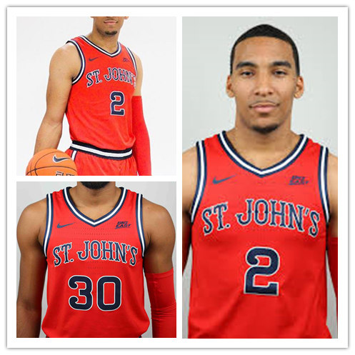 Men's  NCAA St. John's Red Storm 2019-20 Nike Red Basketball Custom Jersey 