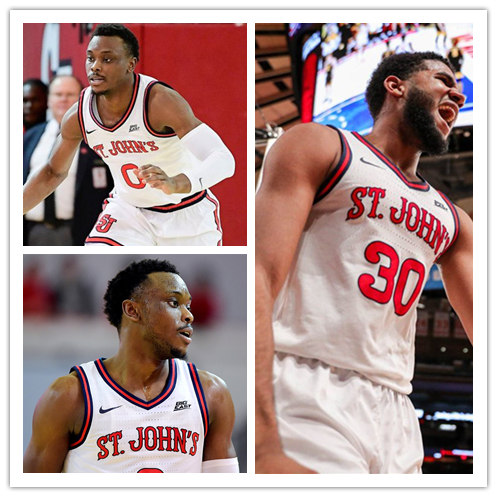  Men's  NCAA St. John's Red Storm 2019-20 Nike White Basketball Custom Jersey 