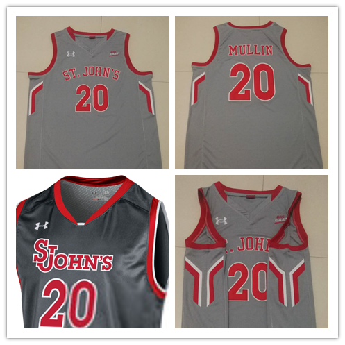  Men's  NCAA St. John's Red Storm Under Armour Grey Basketball Custom Jersey 