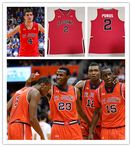  Men's  NCAA St. John's Red Storm Under Armour Red Basketball Custom Jersey 