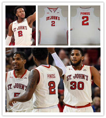  Men's  NCAA St. John's Red Storm Under Armour White Basketball Custom Jersey 
