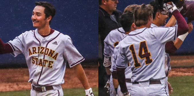  Men's Arizona State Sun Devils Custom Adidas 2021 Grey Button Baseball Jersey 