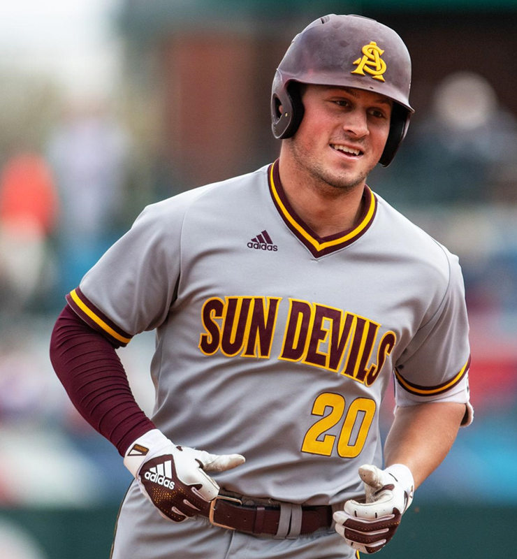  Men's Arizona State Sun Devils Custom Adidas 2021 Grey Sun Devils Pullover Baseball Jersey 