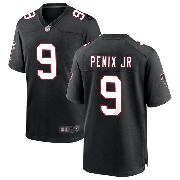  Men's Atlanta Falcons #9 Michael Penix Jr. Nike Black Throwback Limited Jersey 