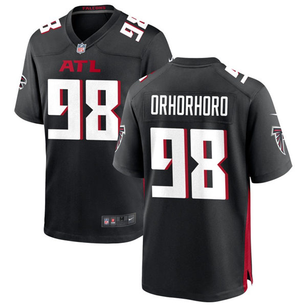  Men's Atlanta Falcons #98 Ruke Orhorhoro Nike Black Vapor Limited Jersey(2) 