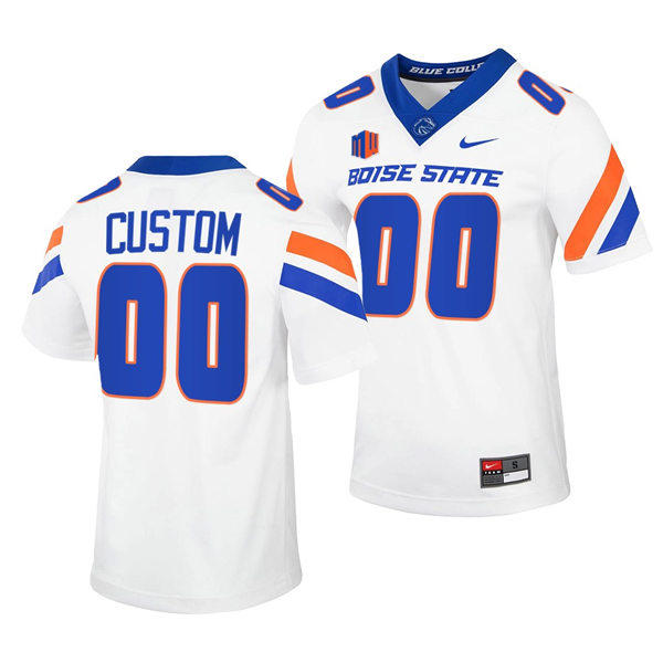  Men's Boise State Broncos Custom Nike White College Football Jersey 