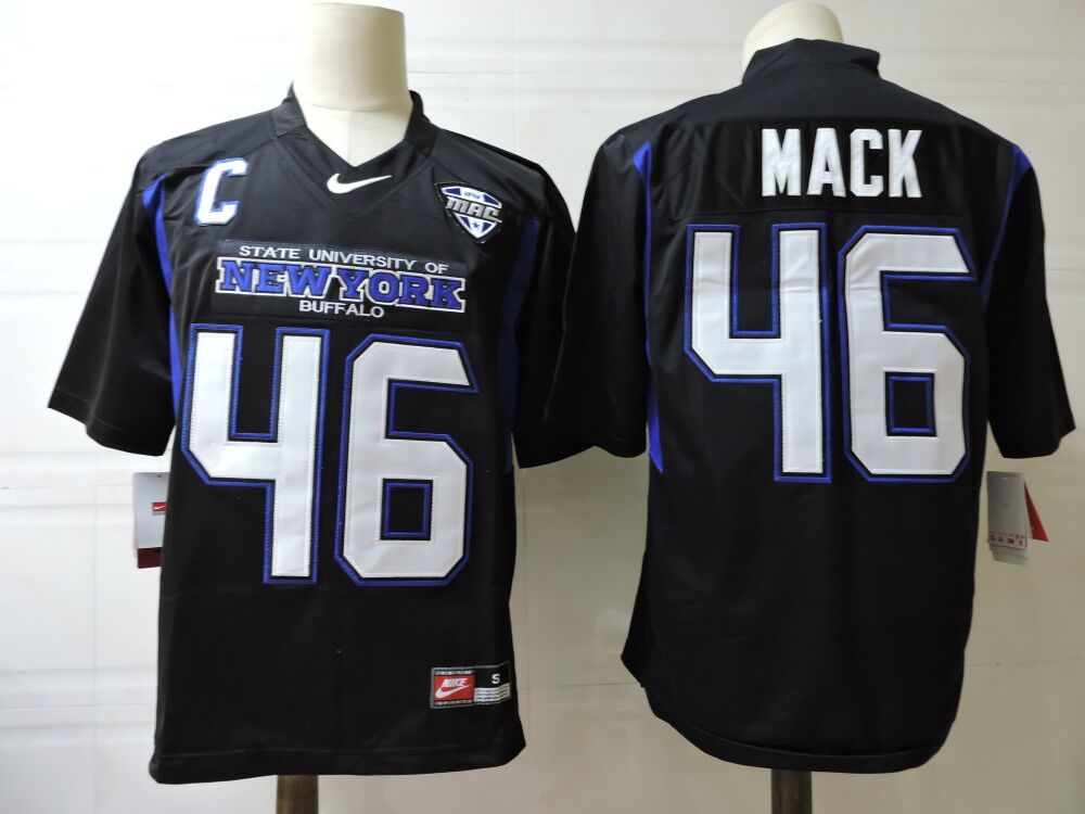  Men's Buffalo Bulls Custom Nike Black Retro College football Jersey 