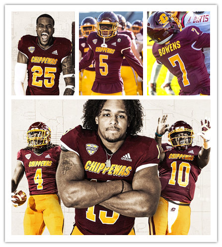  Men's Central Michigan Chippewas Adidas 2020 Maroon College Football Jersey 