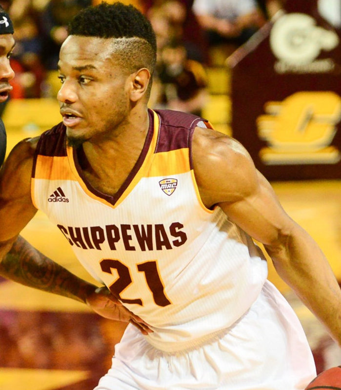  Men's Central Michigan Chippewas Custom Adidas 2019 White College Basketball Game Jersey 