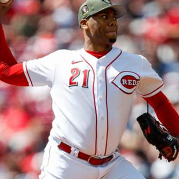  Men's Cincinnati Reds #21 Hunter Greene Nike White Home FlexBase Stitched Player Jersey 