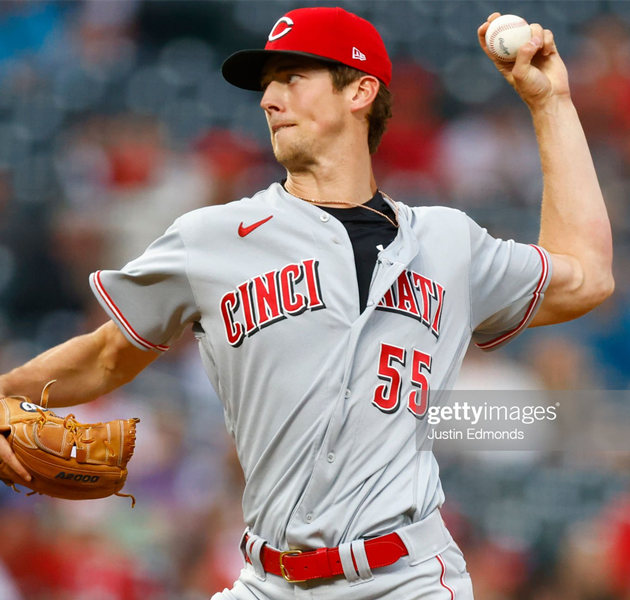  Men's Cincinnati Reds #55 Brandon Williamson Nike Road Gray FlexBase Player Jersey 