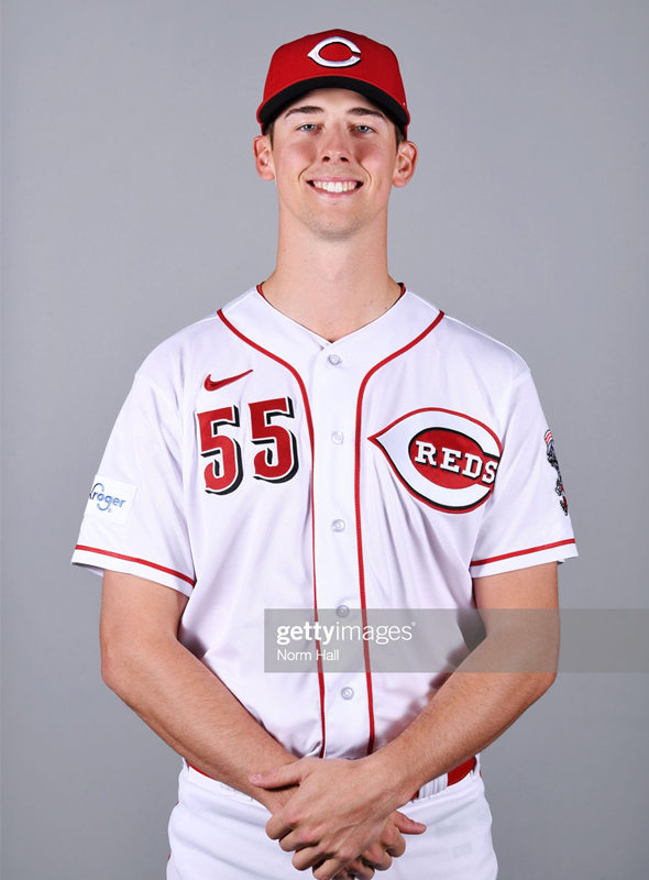  Men's Cincinnati Reds #55 Brandon Williamson Nike White Home FlexBase Player Jersey 