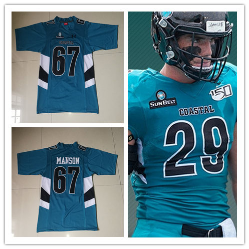  Men's Coastal Carolina Chanticleers Custom Green Under Armour NCAA College Football Jersey 