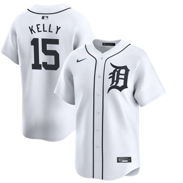  Men's Detroit Tigers #15 Carson Kelly Nike White Home Limited Player Jersey 
