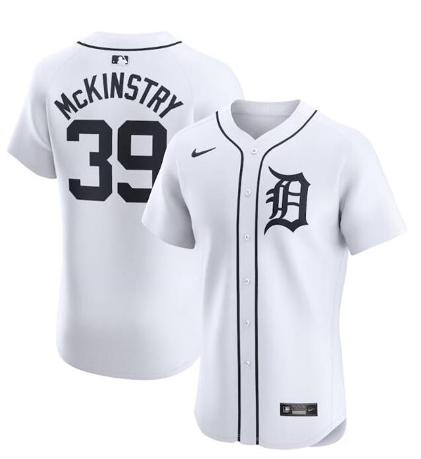  Men's Detroit Tigers #39 Zach McKinstry Nike White Home Limited Player Jersey 