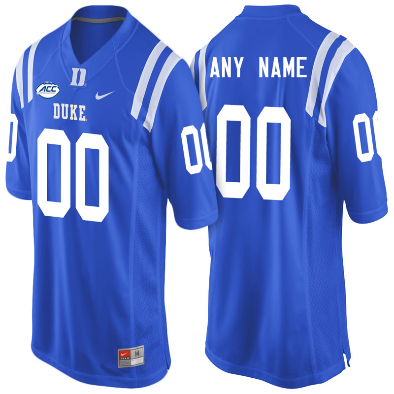  Men's Duke Blue Devils Custom Nike Royal College Football Jersey 