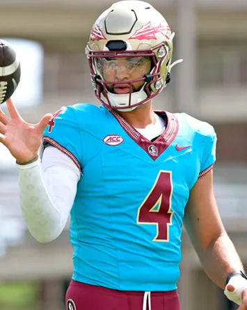  Men's Florida State Seminoles #4 DJ Uiagalelei Nike 2023 F.U.S.E. Limited Blue College Football Game Jersey 