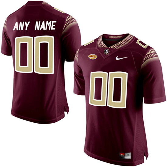  Men's Florida State Seminoles Custom Nike Red College Game Football Jersey  