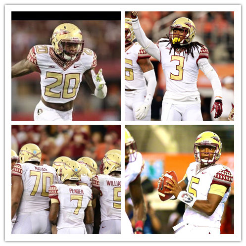  Men's Florida State Seminoles Custom Nike White Gold Retro Football Jersey 