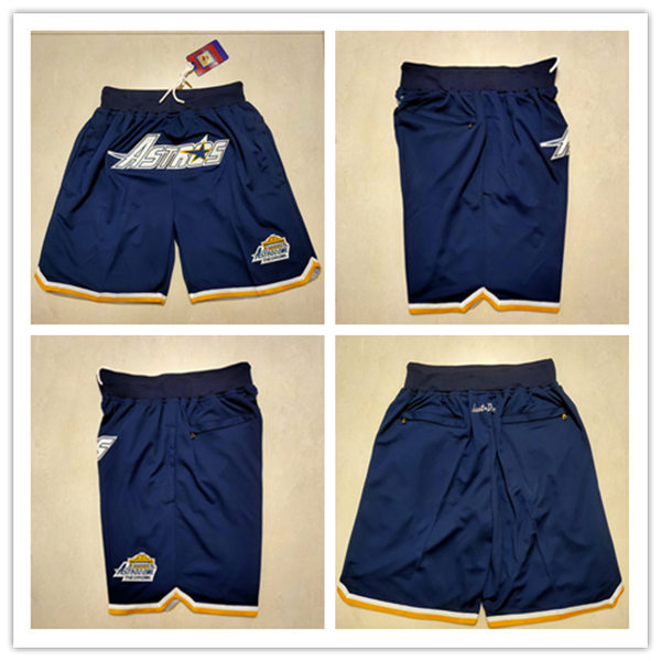  Men's Houston Astros Justdon Navy Retro Shorts 