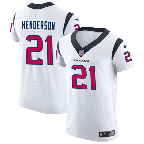  Men's Houston Texans #21 C. J. Henderson Nike White Vapor Limited Player Jersey 