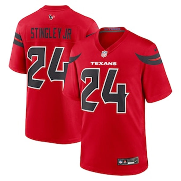  Men's Houston Texans #24 Derek Stingley Jr  Nike 2024 Red Alternate F.U.S.E. Limited Player Jersey 