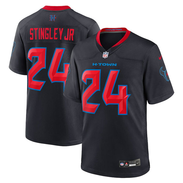  Men's Houston Texans #24 Derek Stingley Jr Nike 2024 Navy 2nd Alternate F.U.S.E. Limited Player Jersey 