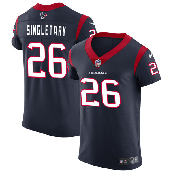  Men's Houston Texans #26 Devin Singletary Nike Navy Vapor Limited Player Jersey 