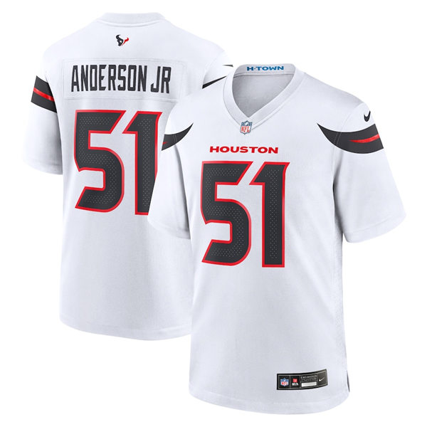  Men's Houston Texans #51 Will Anderson Jr.  Nike 2024 White Vapor Limited Player Jersey 