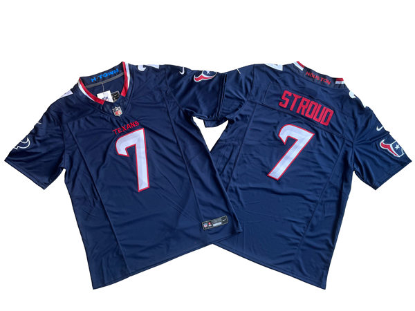  Men's Houston Texans #7 CJ Stroud Nike 2024 Navy Alternate F.U.S.E. Limited Player Jersey 