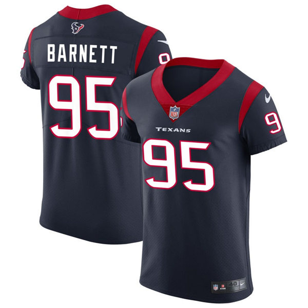  Men's Houston Texans #95 Derek Barnett Nike Navy Vapor Limited Player Jersey 