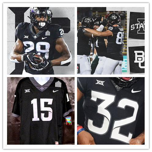  Men's Iowa State Cyclones Custom Nike 2020 Black College Football Jersey 