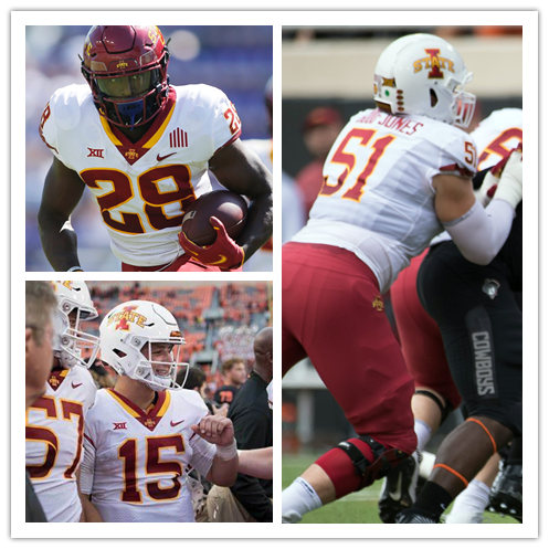  Men's Iowa State Cyclones Custom Nike 2020 White College Football Jersey 