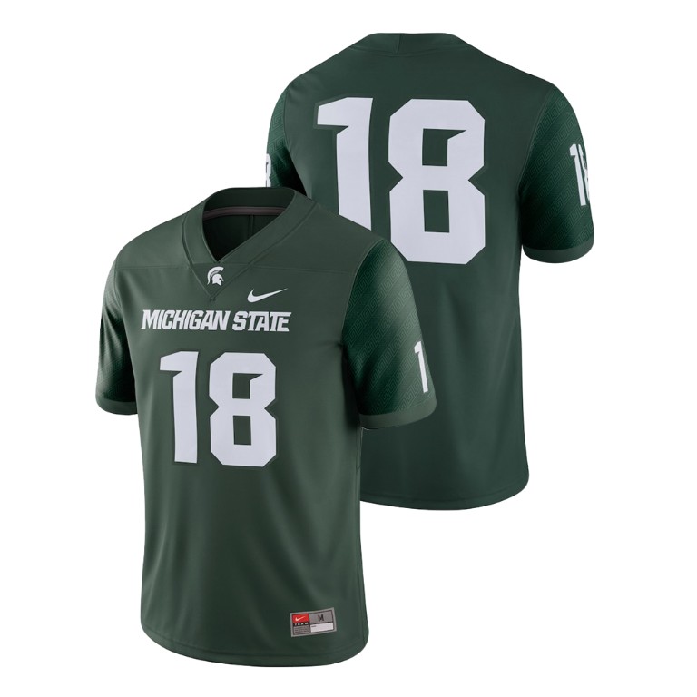  Men's Jersey Michigan State Spartans College Football Green 2018 Game Jersey