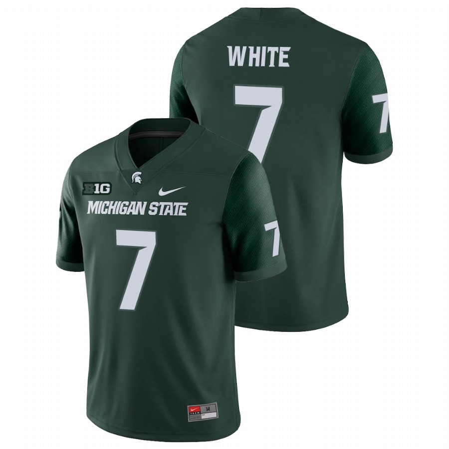  Men's Jersey Michigan State Spartans Green Ricky White College Football Game Jersey