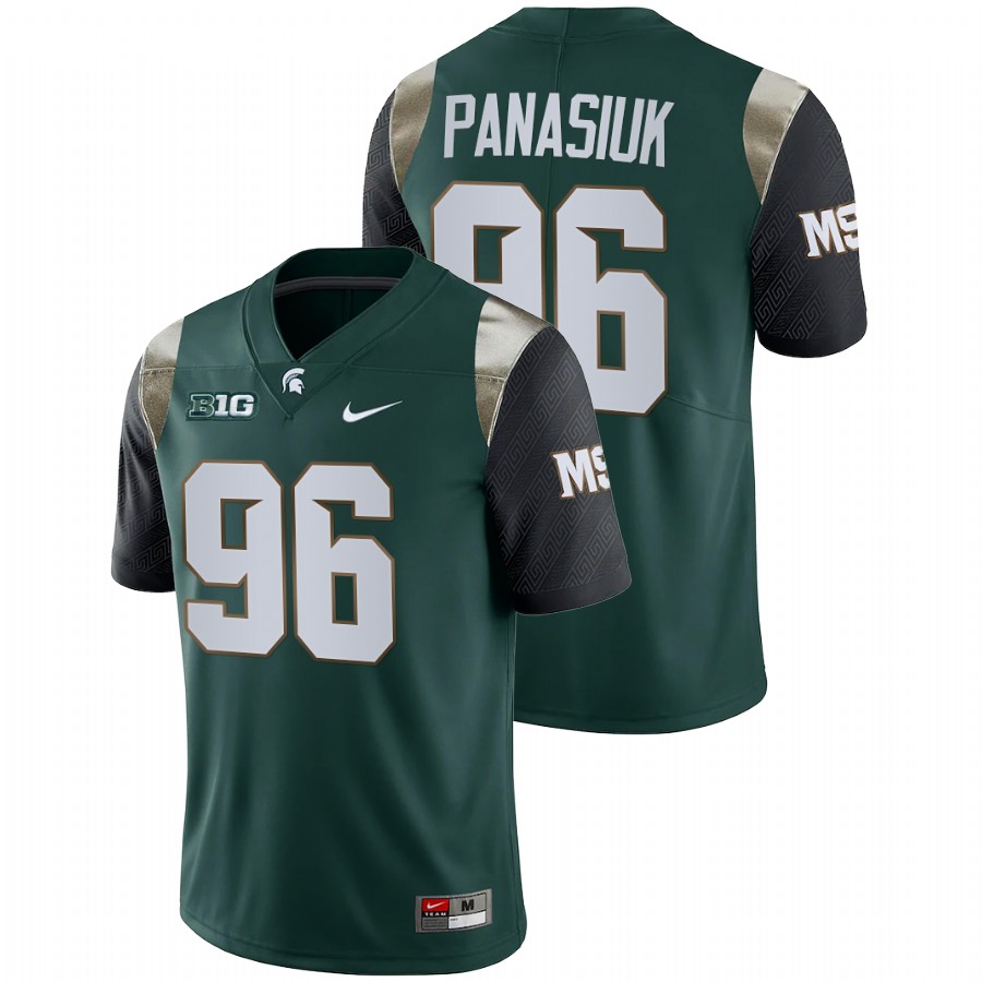  Men's Jersey Michigan State Spartans Jacub Panasiuk Green College Football Limited Jersey