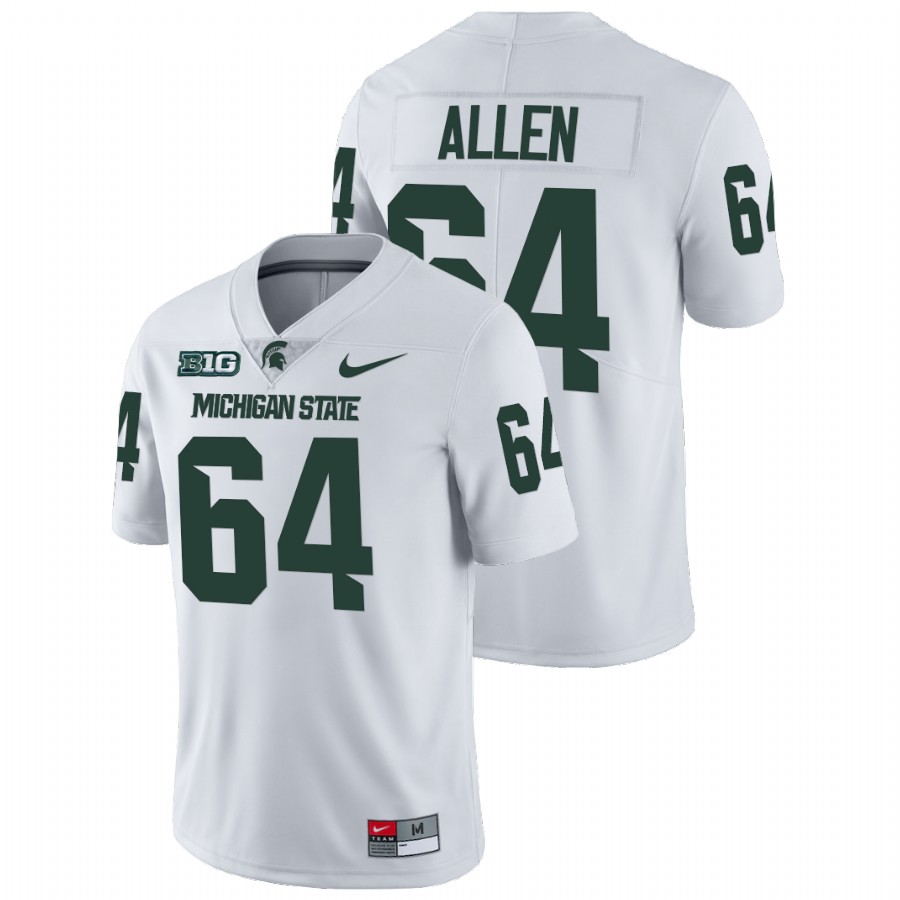  Men's Jersey Michigan State Spartans Matt Allen White Limited College Football Jersey